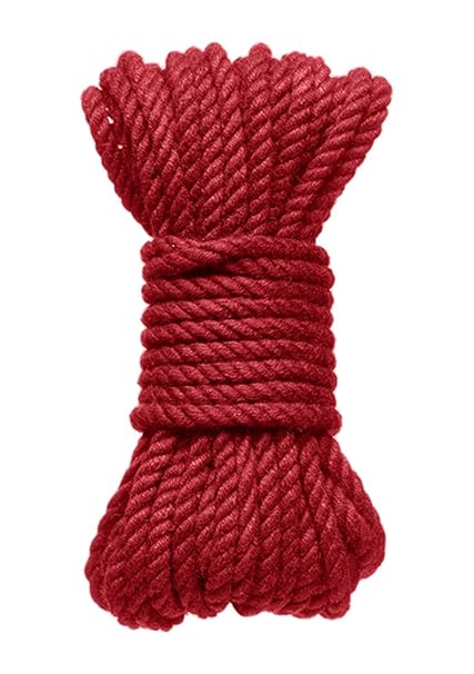 Doc Johnson - Kink 6mm dickes Hanf-Bondage-Seil - 9,14 Meter lang, Rot, 1er Pack(1 x 1 Stück)