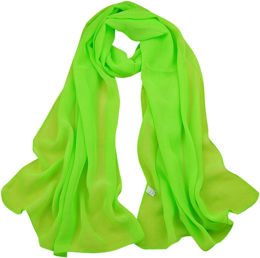 Alysee Women Classic Solid Chiffon Long Scarf Shawl Wrap