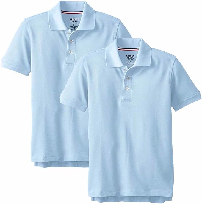 Amazon.com: French Toast Boys Short Sleeve Polo Light Blue 2-pack (XL 14/16): Clothing