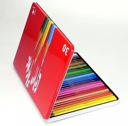 Caran dAche - Caja metálica Red Line 30 Lápices Surtidos Caran DAche
