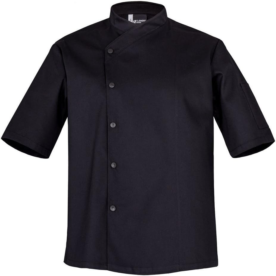 SFAX Short Sleeve Culinary Chef Jacket with Kimono Collar by Clement Design