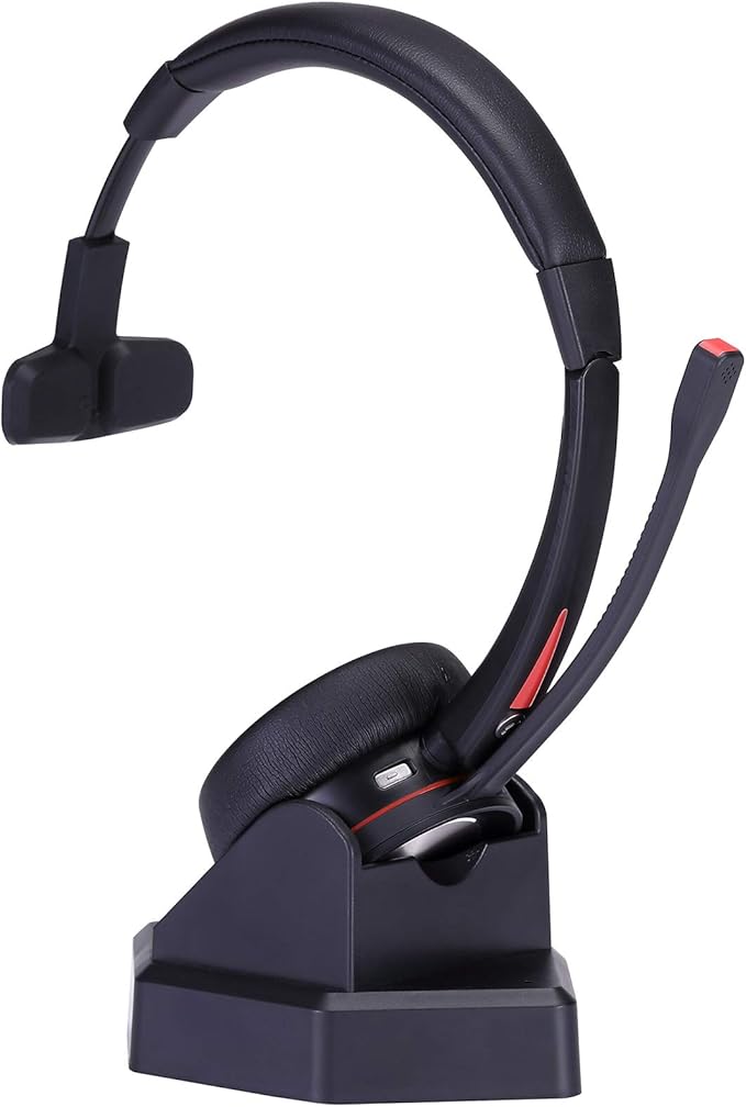 MAIRDI Wireless Headset with Noise Cancelling Microphone for Call