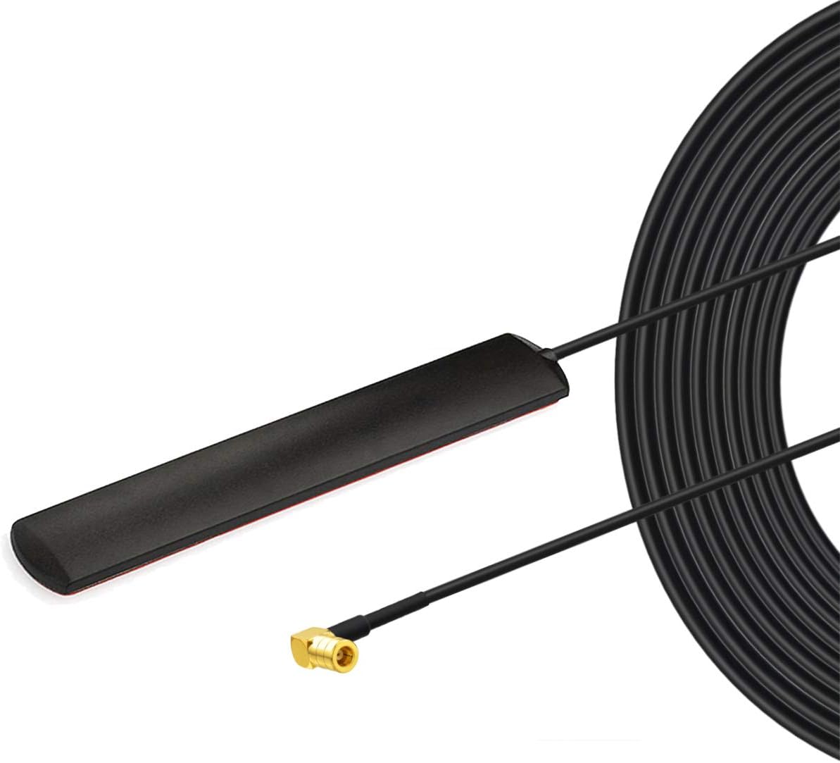 Bingfu DAB Car Aerial SMB Adhesive Mount Hidden Patch Antenna RG174 3M 9.8ft Coax Cable Compatible for DAB Tuner Radio Pioneer Pure Highway Alpine TechniSat Yamah Head Unit