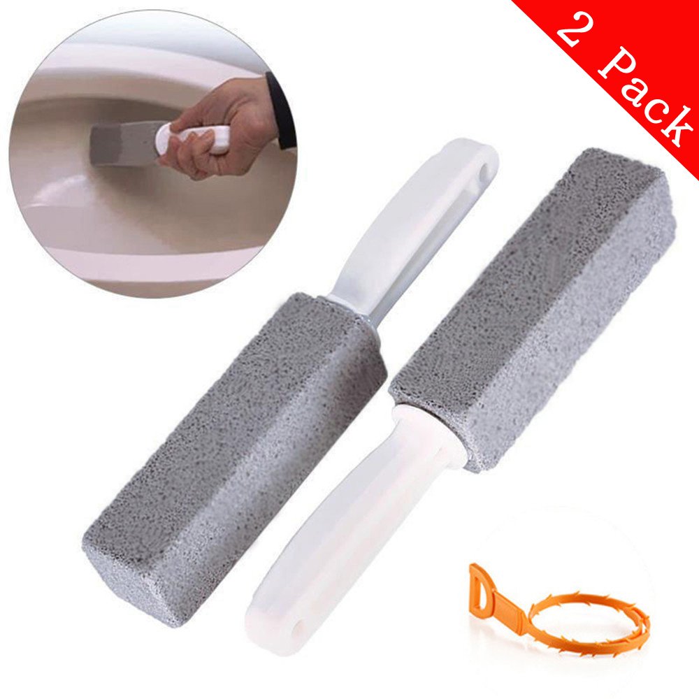 Pumice Cleaning Stone for toilet,With a Drain Snake, Hard Water Toilet