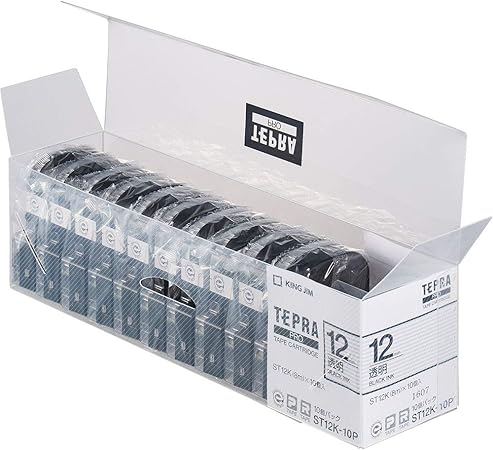 Amazon キングジム テープカートリッジ テプラpro 10個 12ｍｍ St12k 10p 透明 文房具 オフィス用品 文房具 オフィス用品
