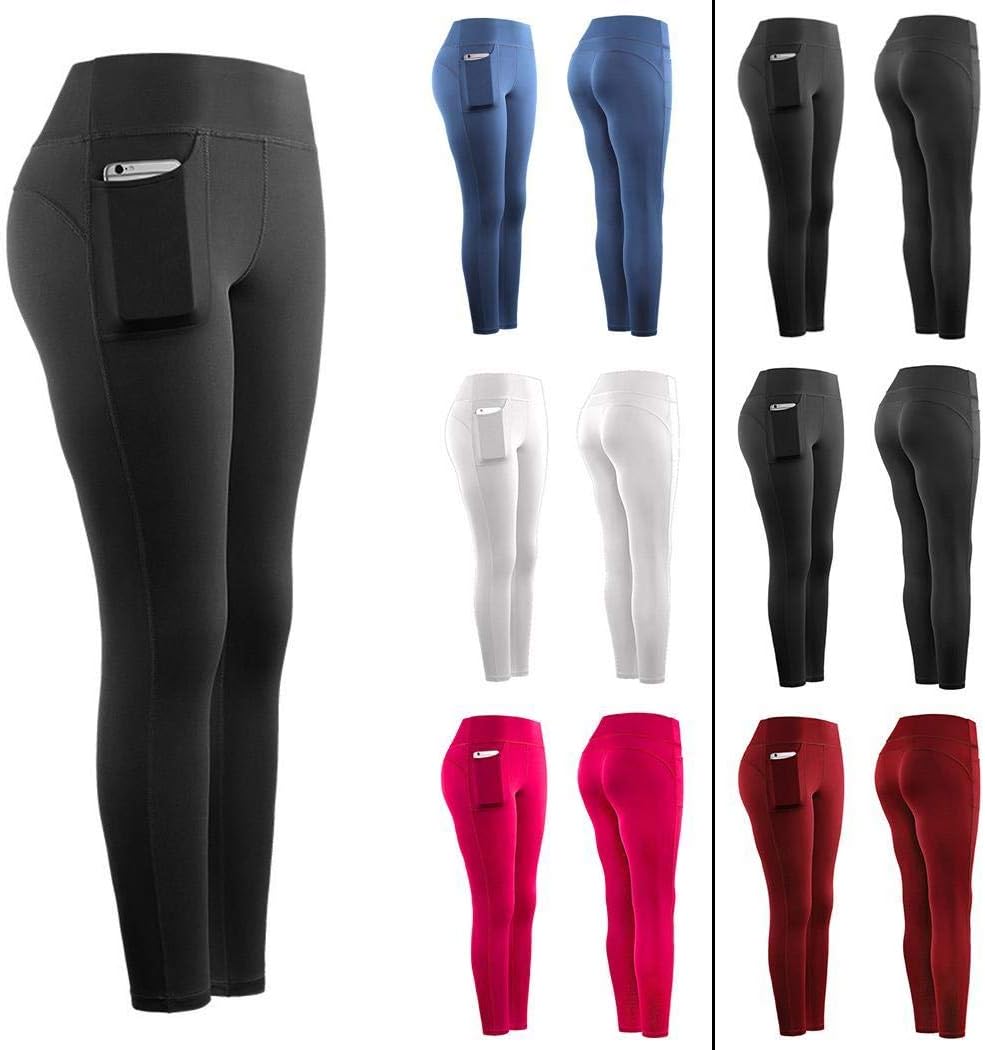 yiiena Women Yoga Fitness Running Gym Stretch Sports Active Leggings