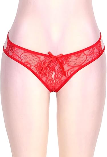 Amazon Co Jp 大きいサイズ股割れショーツ アソコが丸見え 前後 穴あき セクシー シースルー クロッチ オープン エロ ショーツ Tバック 赤 服 ファッション小物