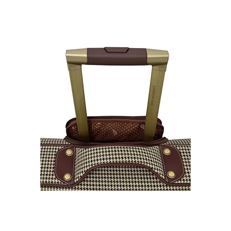 LONDON FOG Cambridge II Softside Rolling Garment Bag, Black White