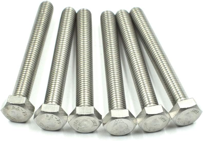 Yoohey 304 Stainless Steel M8 x 65mm Hex Screws Bolts Fastener 6pcs