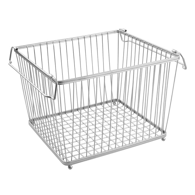 InterDesign York Lyra Cesto organizador de cocina apilable para armario