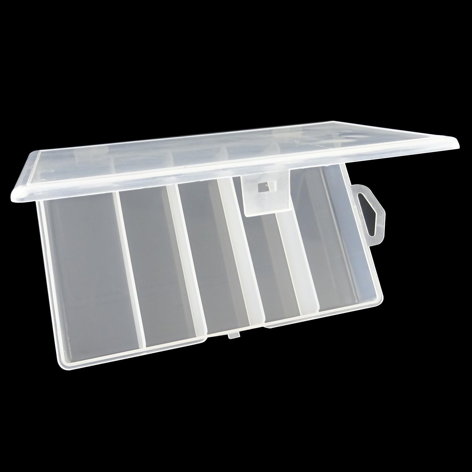 HONBAY 7x4.3x1.2inch 5-Grid Clear Visible Plastic Fishing Tackle Accessory Box Fishing Lure Bait Hooks Storage Box Case Container Jewelry Making Findings Organizer Box Storage Container Case : Sports & Outdoors