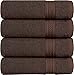 Utopia Towels Cotton Hand Towels, 4 Pack Towels, 700 GSM, Dark Brown