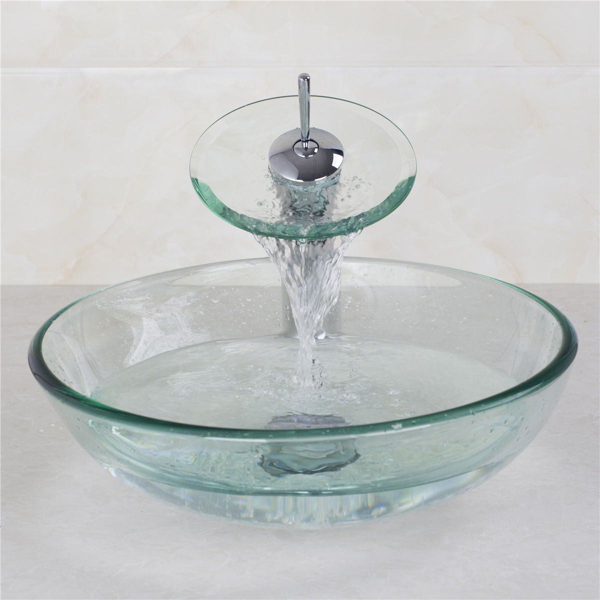 Generic Basin Fa Faucet Sets Ered Glas Bathroom Sink Amazon Co
