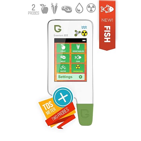 6in1 Greentest Eco 5 + Pescado Portátil detector de radiación + ...