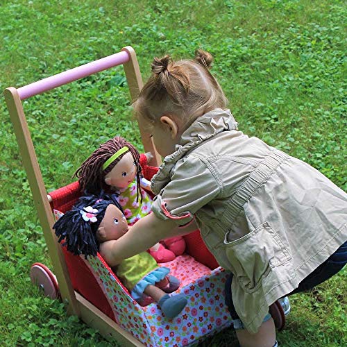 HABA 304576 - Puppe Cari, 30 cm, Weich- und Stoffpuppe für Kinder ab 18 Monaten, mit ausziehbarer Kleidung und langen… – Bild 3