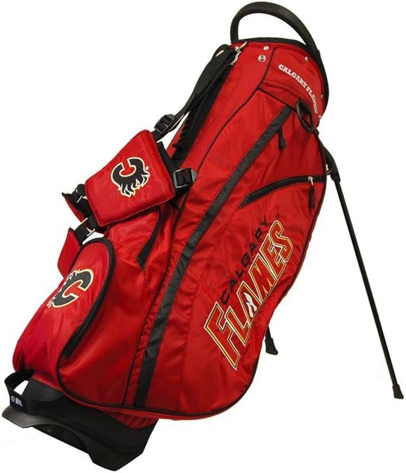 Team Golf NHL Calgary Flames Fairway Golf Stand Bag, Lightweight, 14-way Top, Spring Action Stand, Insulated Cooler Pocket, Padded Strap, Umbrella Holder & Removable Rain Hood : Sports & Outdoors