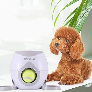 Interactive Training Toy,Dog Feeder, Dog Ball Fetch and Interactive Food Reward Dispenser,Treat Toy Tennis Ball Reward Machine for Dogs, Interactive Dog Toys（NOT A Launcher）