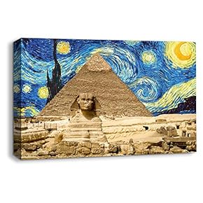 Van Gogh Starry Night Painting Artwork for Home Framed