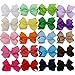 60Pcs 3 Inch Hair Bows For Toddler Girls Kids Clips Accessories Babies Pigtail Age 1 2 3 4 5 6 Years Old (30colors x 2)