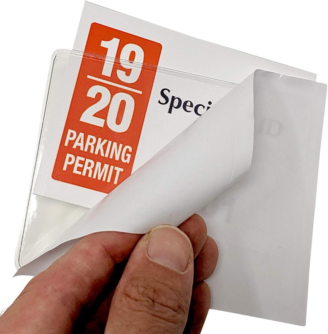 Automotive 4 x 3 Parking Permit Holder for Car Windshield Clear