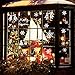 R ? HORSE 214 PCs 6 Sheets Snowflakes Window Clings PVC Winter Decal Stickers for Christmas Decorations Winter Ornaments Xmas Party Stickers (White Snowflakes/Baubles/Bells Included)