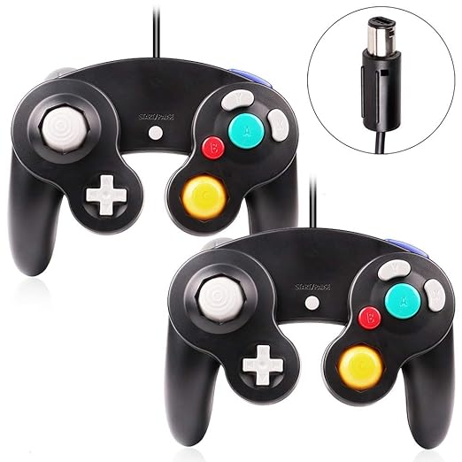 Gamecube Controller, 2 Stück, klassische verkabelte Controller, Gamepad für Wii Gamecube, kompatibel mit Wii Nintendo Gamecub