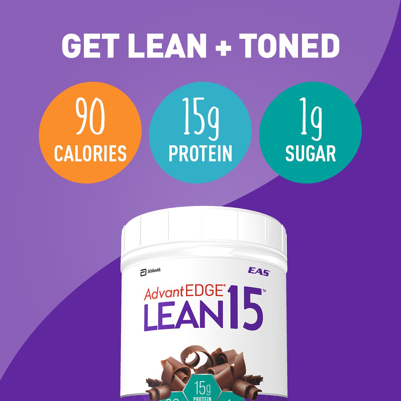 Advantedge Lean 15 Protein Powder EAS AdvantEDGE Lean15 Protein Shake Powder, 15 Grams Of Protein