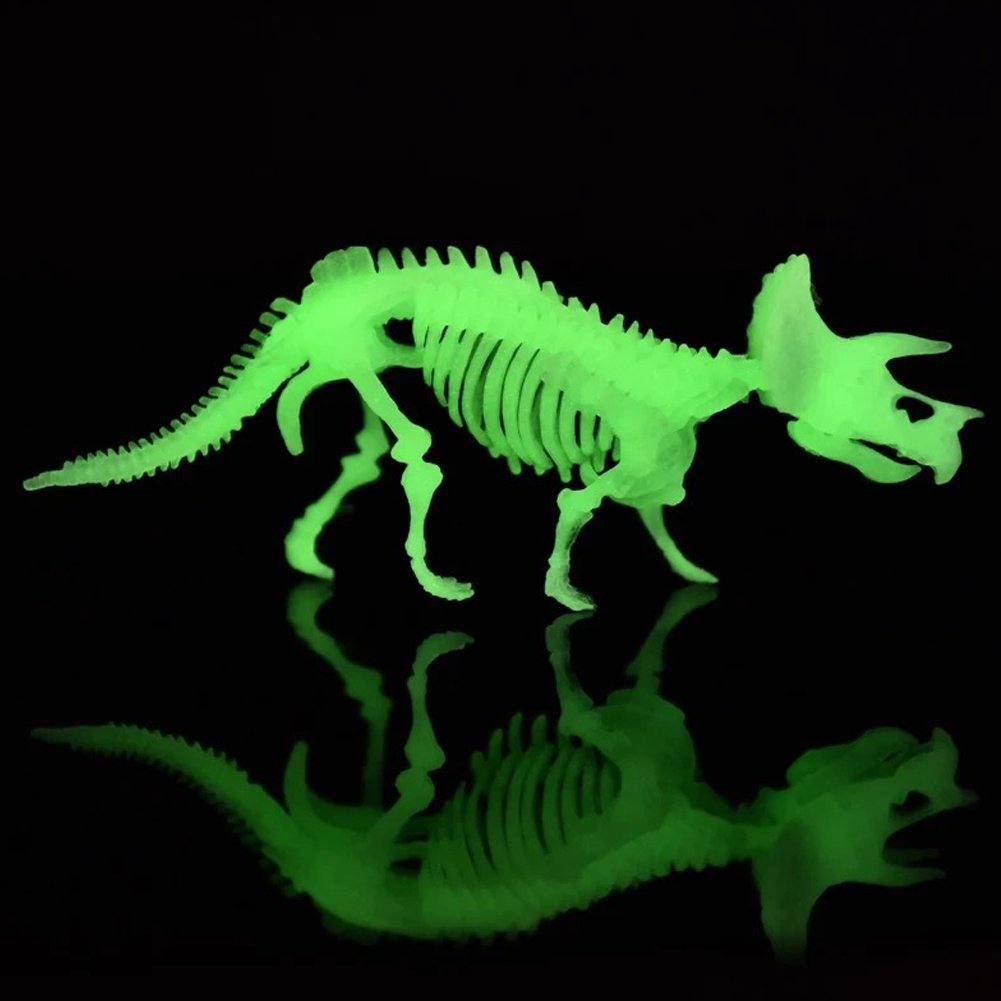 MCpinky Dinosaur Fossil Toys, Dinosaur Skeleton Bones Toy Excavation Science Kit Archaeology Paleontology Study with Tools Dinosaur Luminous Toys