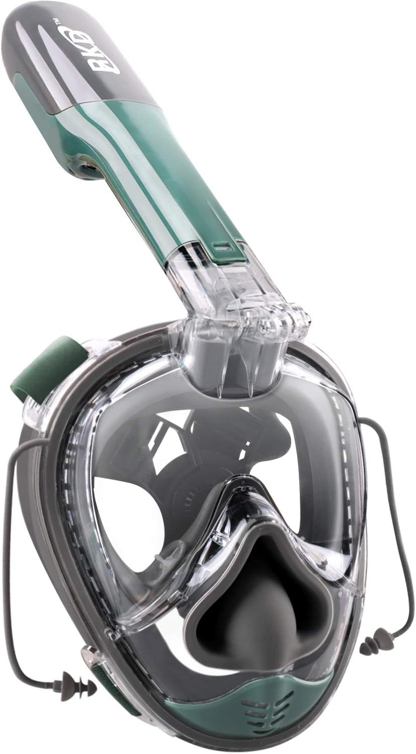 RKD Full Face Snorkel Mask,Snorkeling Mask with Camera Mount,180°Large