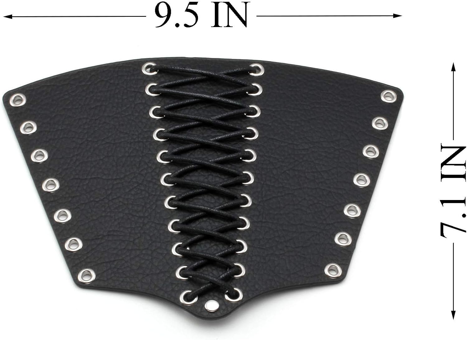 MILAKOO Punk Goth Leather Bracer Gauntlet Medieval Viking Wristband Knight Arm Gauntlet Adjustable, Black - Image 5