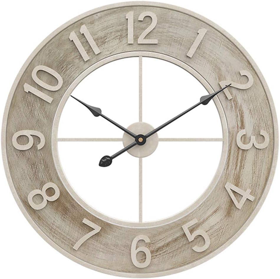 Wooden Wall Clocks 60cm Diameter Large Rustic Wall Clock Decorative Retro Watch Clock Wall Silent 3d Digital Vintage Wood Clocks For Living Room Bedrooms Office Home Kitchen Mantel 60x60cm Amazon Ca Home