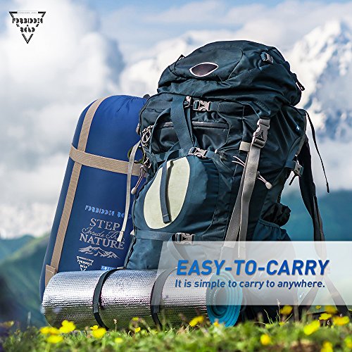 Forbidden Road 380T Nylon Portable Sleeping Bag Single 0 â„ƒ/ 30 â„‰(5 Colors) Lightweight Water Resistent Envelope for Man Woman 4 Seasons Camping, Hiking, Backpacking (Royal Blue, 0â„ƒ / 30â„‰)