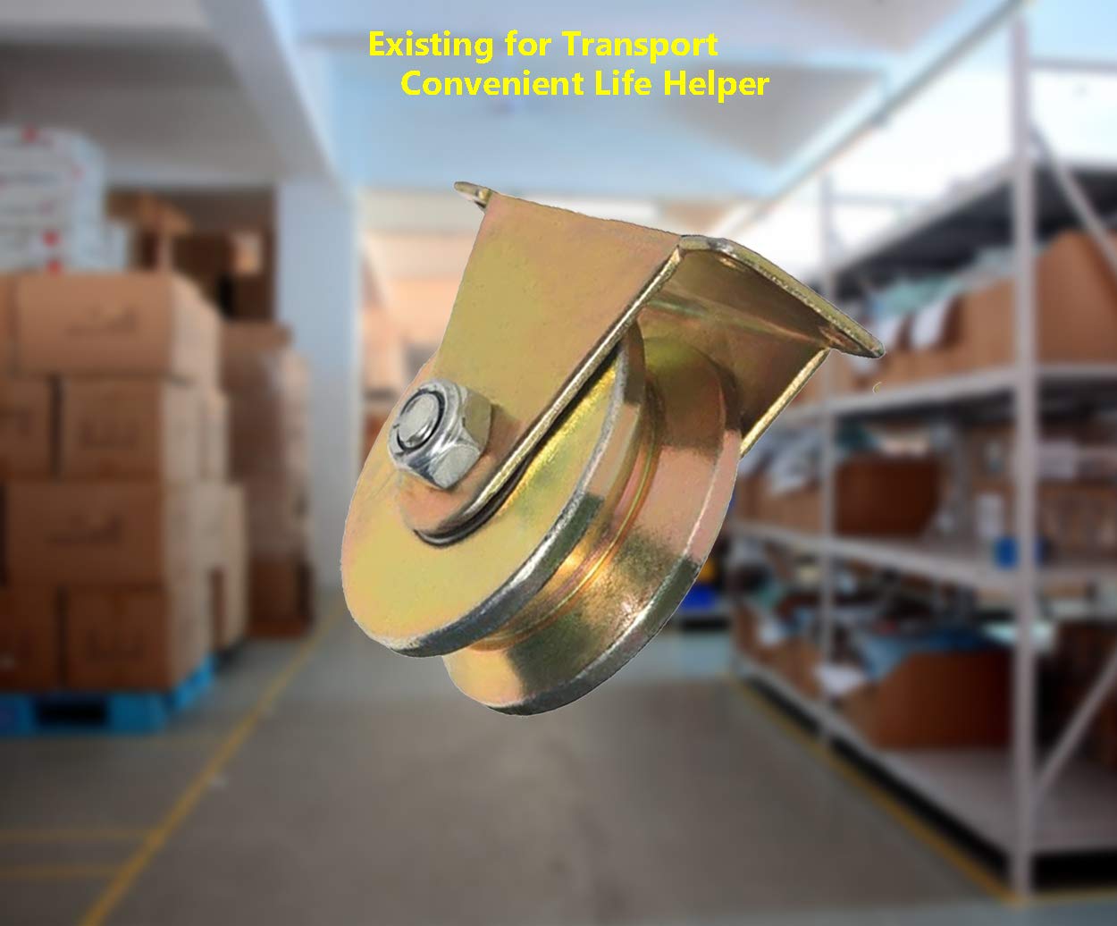 2pcs V Groove Wheel Sliding Gate Track Roller W Bracket Heavy Duty Barn Door Casters Steel Slide ...