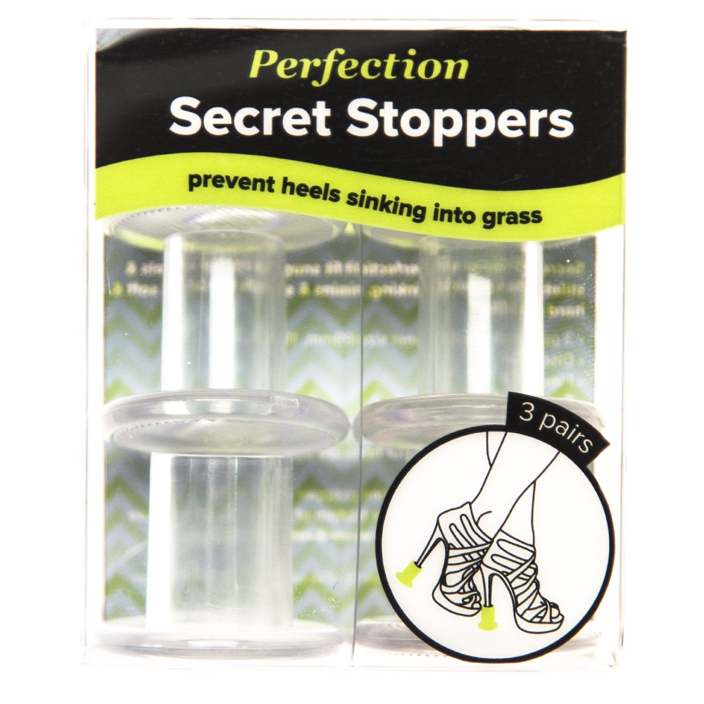 Secret Stoppers Ladies' Clear Heel Protectors For High Heels 3 Pair