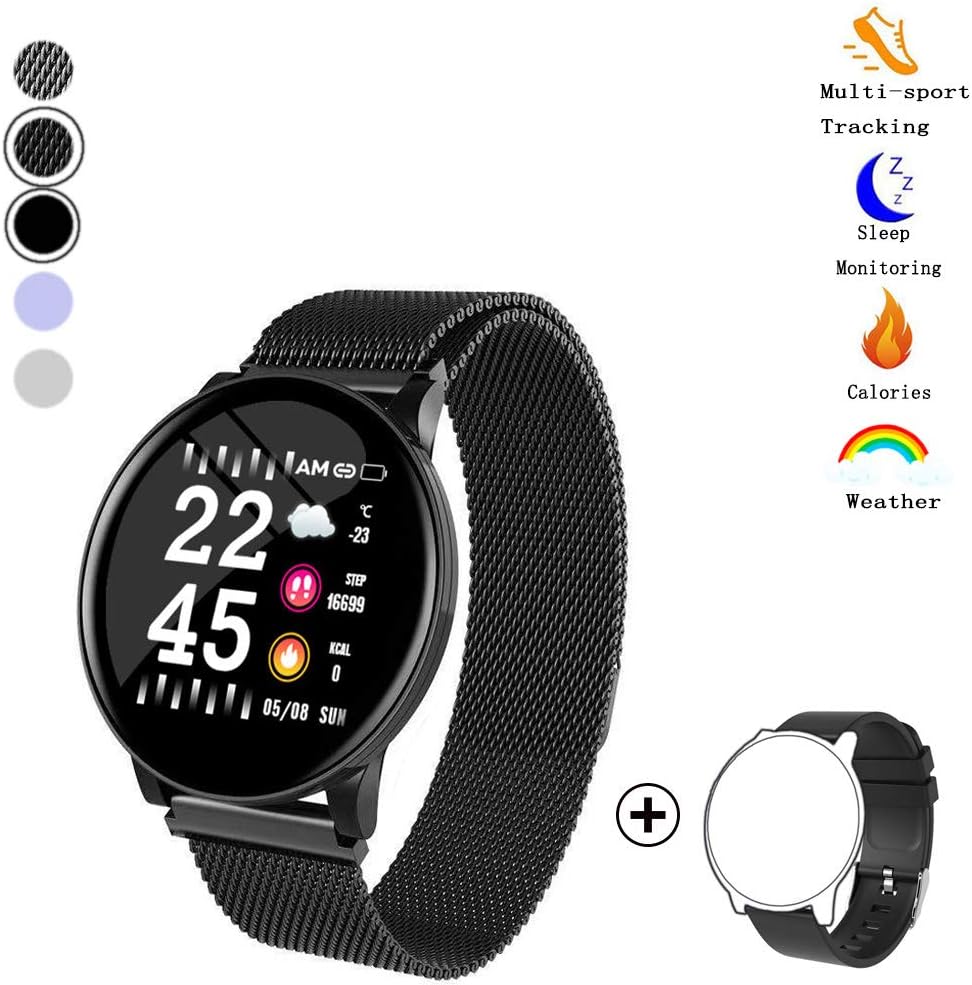 Fitness Tracker,Activity Tracker Watch with Heart Rate Blood Pressure Monitor 1.3" Color Screen Waterproof Smart Pedometer Sleep Monitor Step Calorie Counter for Men Women