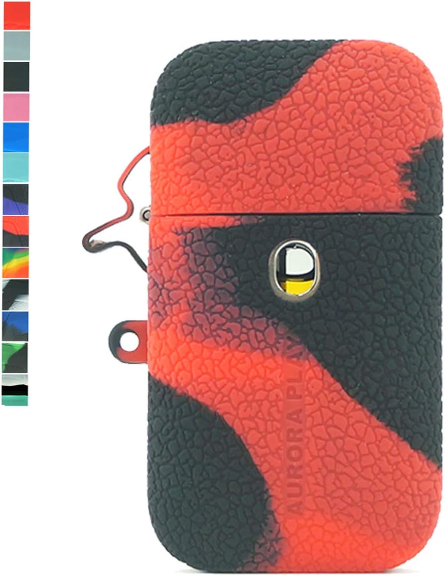 Lononvie 1pcs Protective Case for Vaporesso Aurora Play,Silicone Case Sleeve Cover Shield Wrap(BlackRed)