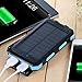 Solar Chargers 30,000mAh, Dualpow Portable Dual USB Solar Battery Charger External Battery Pack Phone Charger Power Bank with Flashlight for Smartphones Tablet Camera (Baby Blue)