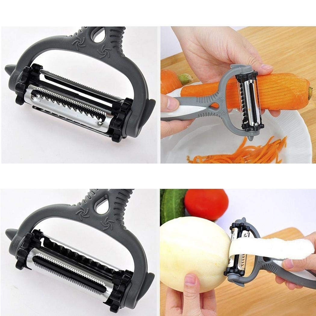 Adidome Hot 3 in 1 Rotary Fruit Vegetable Carrot Potato Peeler Cutter Slicer New Peelers