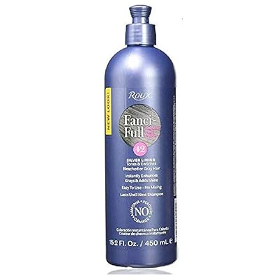 Roux FANCI-FULL Temporary Hair Color RINSE Conditioner Instant Haircolor (w/Sleek Comb) Instantly Blends Grays &amp; Adds Shine, No Mixing, 15.2oz / 450ml (42 Silver Lining)