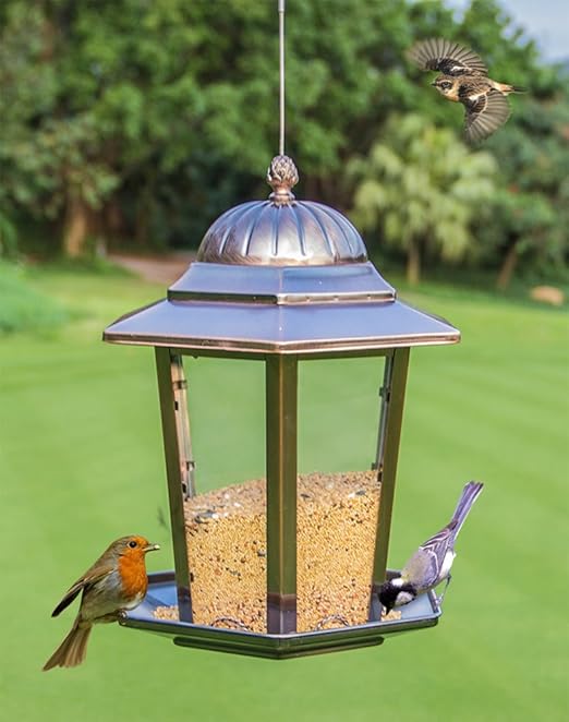 Realsun Metal Hanging Wild Bird Feeders For Outdoor Garden Amazon