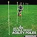 QuickPlay PRO Agility Poles (Set of 12) Adjustable Height: use as (x12) 3FT Soccer Agility Training Poles OR (x6) 6FT Coaching Sticks/Slalom Poles