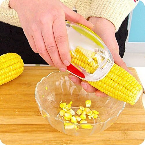 Sahajen Plastic Corn Kernel Stripper Peeler Cutter Seeds Remover, White