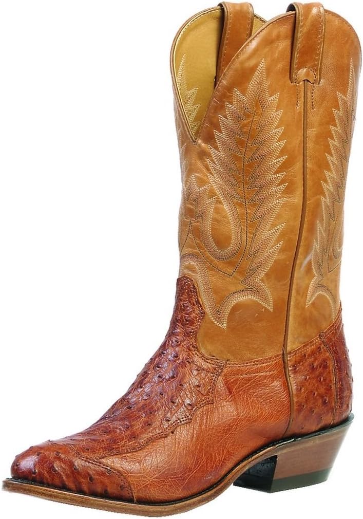 American Boots - Cowboy Exotic (Ostrich) BO-1514-72-E (Normal Walking) - Men - Brown