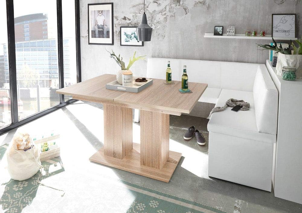 Mystylewood Olga Corner Bench With Column Table Kitchen Bench Seat Corner Thick Padded Faux Leather Easy Care Sturdy Wooden Frame Right Kl 168x128 Cm Rechts Oak Amazon Co Uk Kitchen Home