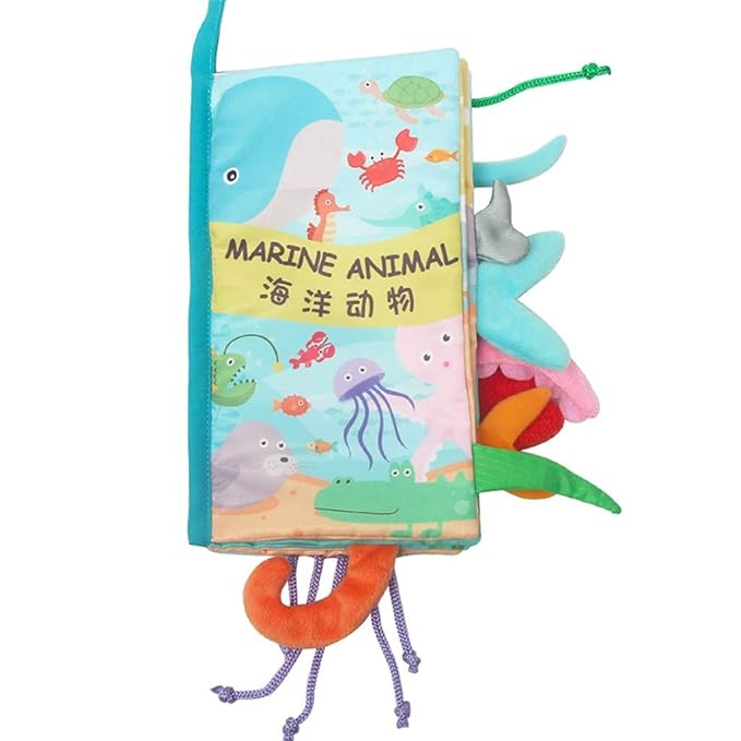 Sulifor Binden Sie Tuchbuch 0-1-jähriges Babytuchbuch, neues pädagogisches Spielzeug des Tuchbuchbabykindjungenmädchenintelle