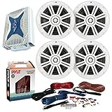 4 x Kicker 41KM604W 6.5" Marine Boat Coaxial White