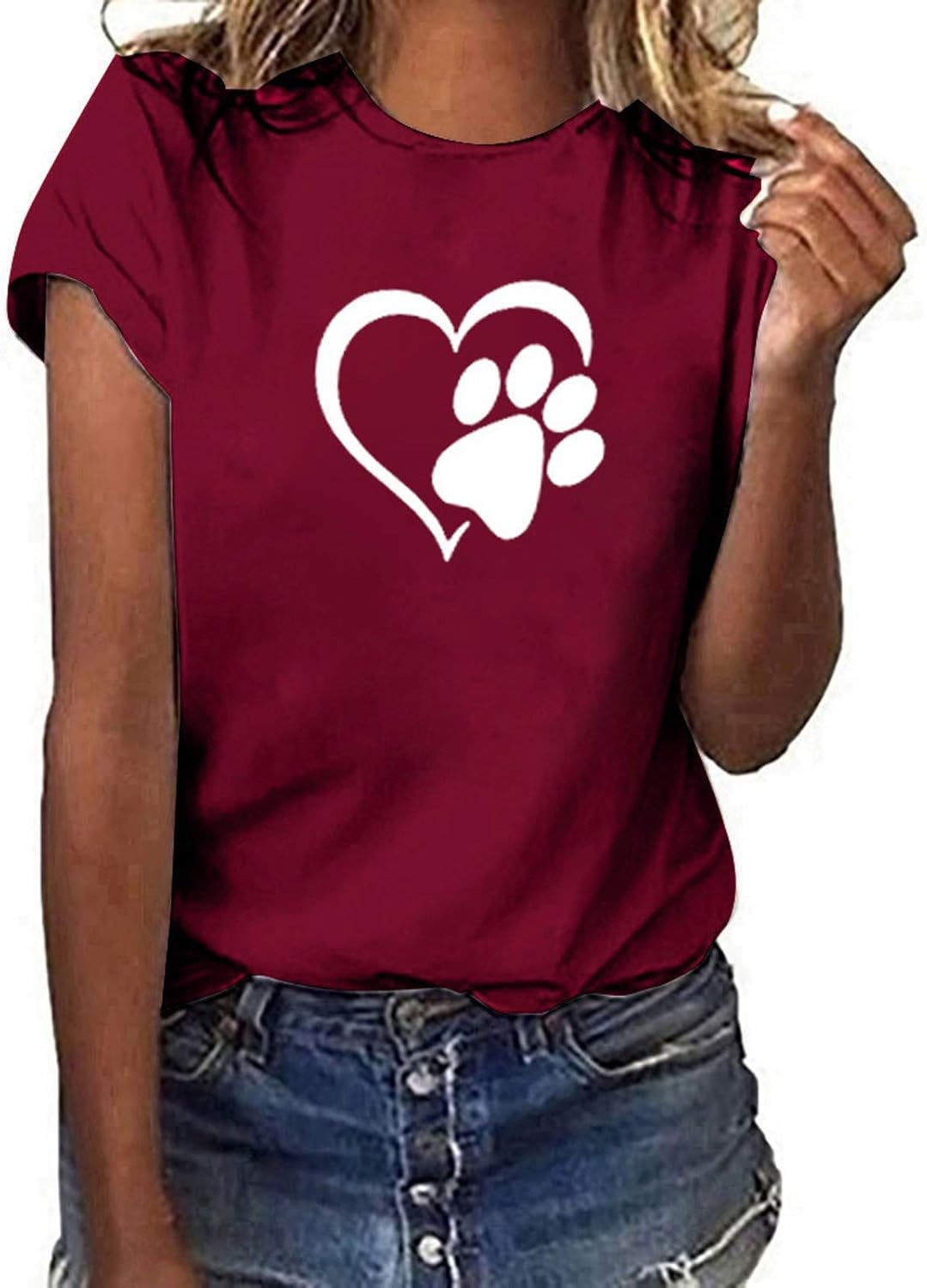 ShortSleeved TShirts for Women, Casual ShortSleeved Tops with Cat