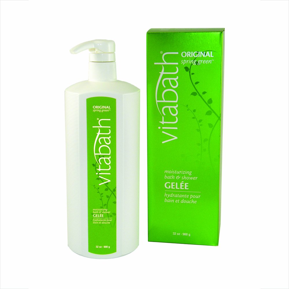 Vitabath Bath & Shower Gelee, Moisturizing, Original Spring Green, 32-Ounces