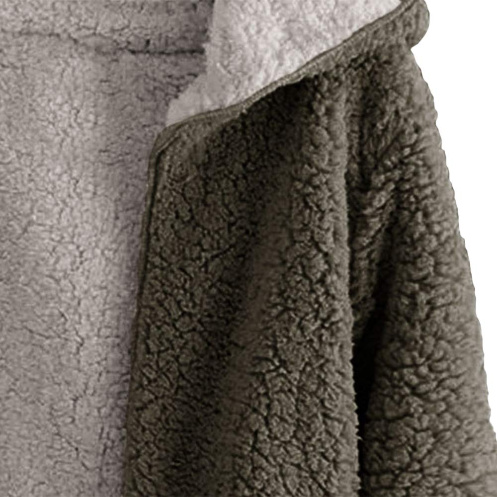 zaful hooded open front lamb wool coat