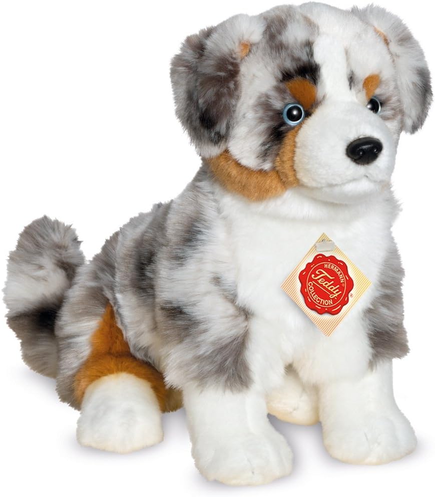 Teddy Hermann 919339" Australian Shepherd Sitting Soft Toy, 30 cm